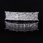 RHAPSODY 950 Platinum IGI Certified (VS-E-F) Square Cut White Diamond Ring 1.00 Ct, Platinum wt. 4.75 Gms.
