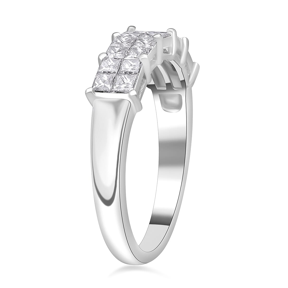 RHAPSODY 950 Platinum IGI Certified (VS-E-F) Square Cut White Diamond Ring 1.00 Ct, Platinum wt. 4.75 Gms. 7785050 3