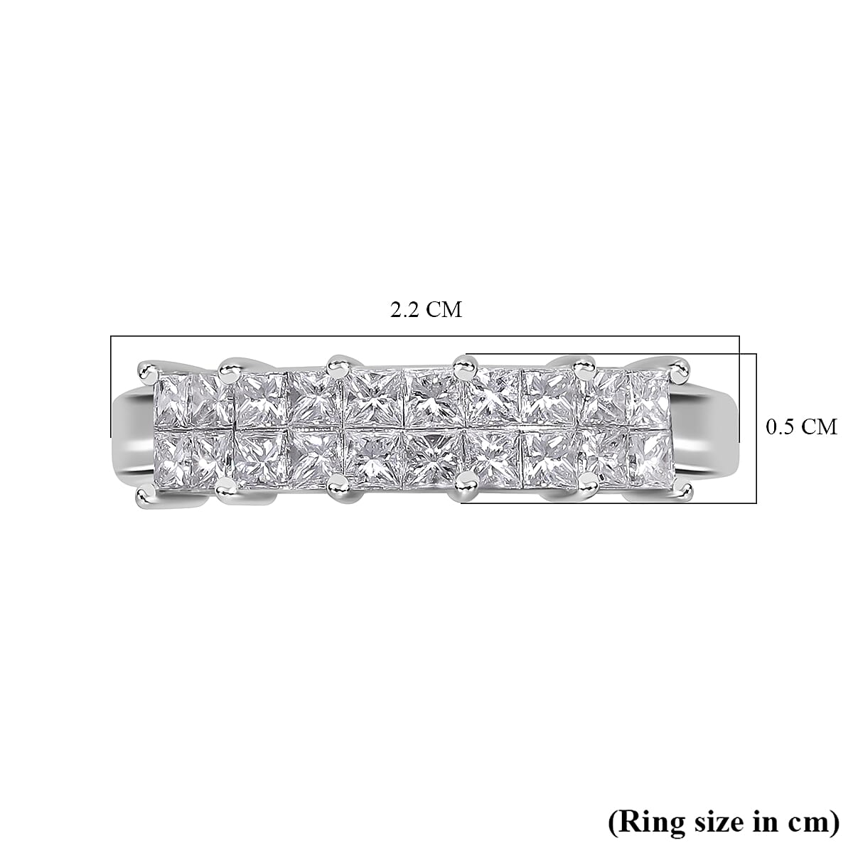 RHAPSODY 950 Platinum IGI Certified (VS-E-F) Square Cut White Diamond Ring 1.00 Ct, Platinum wt. 4.75 Gms. 7785050 5