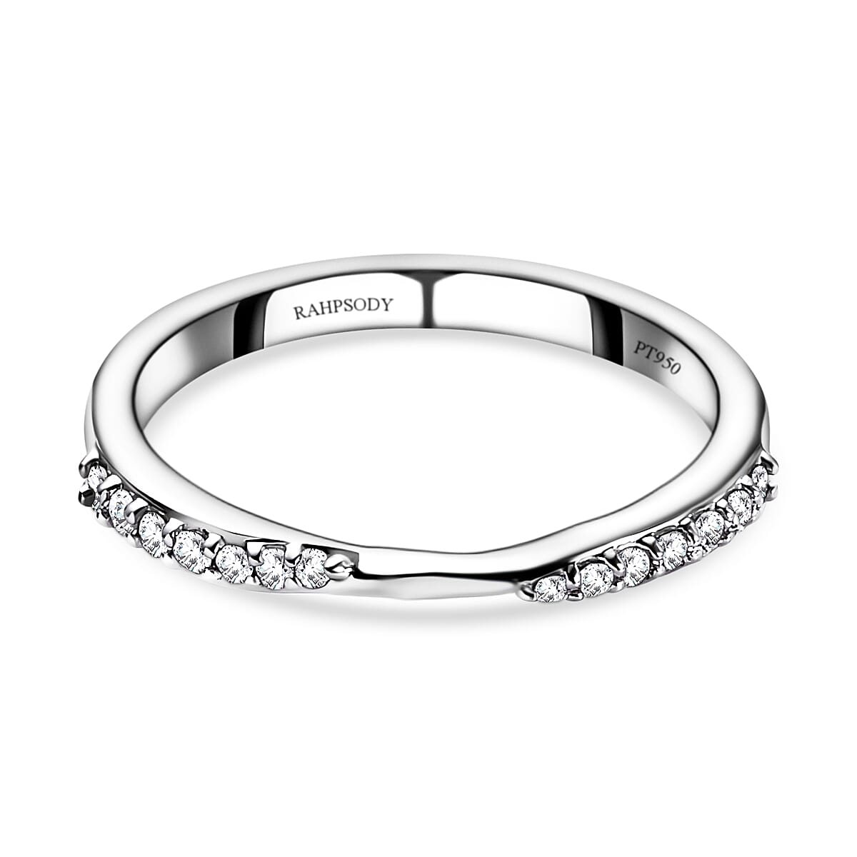 RHAPSODY 950 Platinum IGI Certified (VS-E-F) Diamond Band Ring 0.14 Ct. 3652088 0