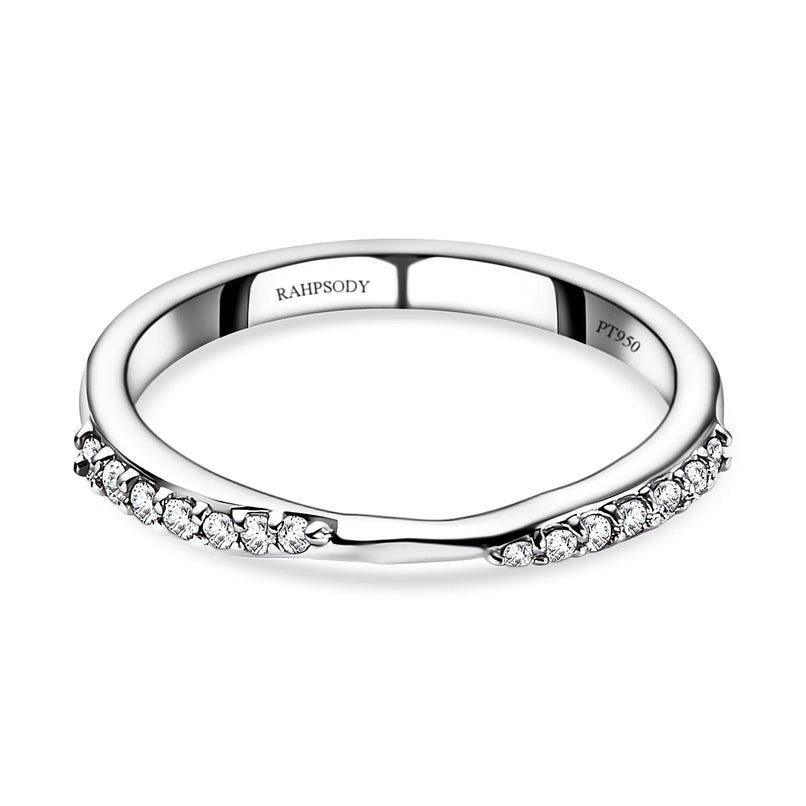 RHAPSODY 950 Platinum IGI Certified Diamond (VS-E-F) Band Ring 0.14 Ct.