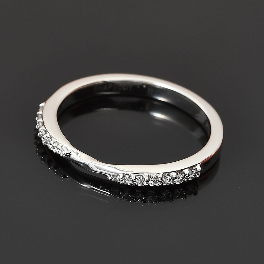 RHAPSODY 950 Platinum IGI Certified Diamond (VS-E-F) Band Ring 0.14 Ct.