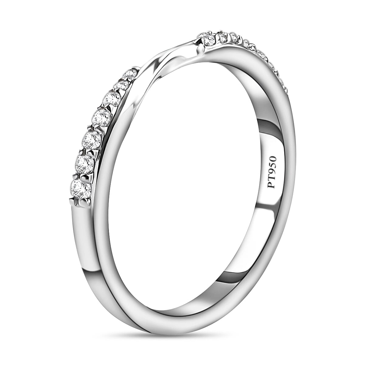 RHAPSODY 950 Platinum IGI Certified (VS-E-F) Diamond Band Ring 0.14 Ct. 3652088 4