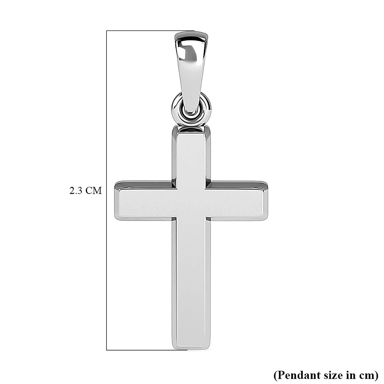 950 Platinum Plain Cross Pendant 2829835 8