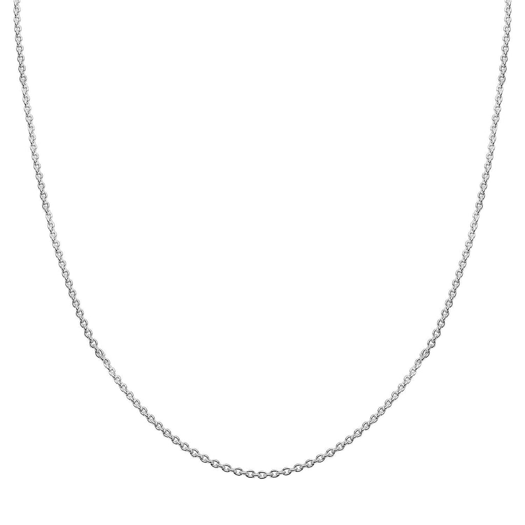 950 Platinum Oval Link Chain (Size - 18) with Spring Ring Clasp
