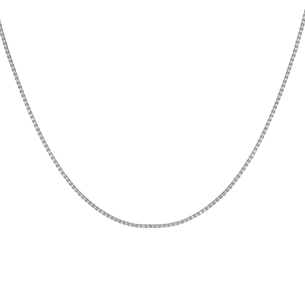 950 Platinum Venetian Box Chain 16 Inch with Supreme Finish