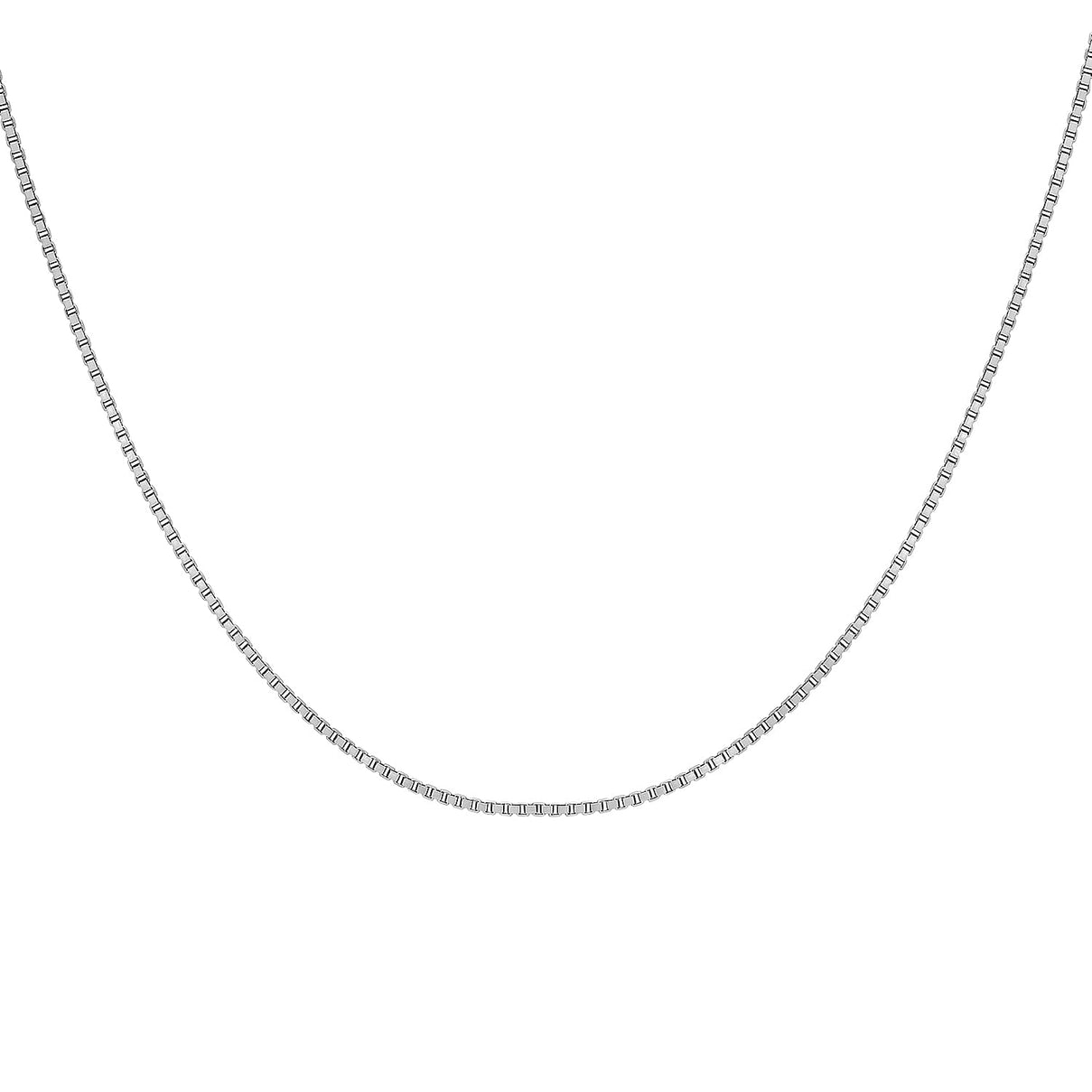 RHAPSODY 950 Platinum Venetian 1mm Box Chain 16 Inch with Supreme Finish 7167691 1