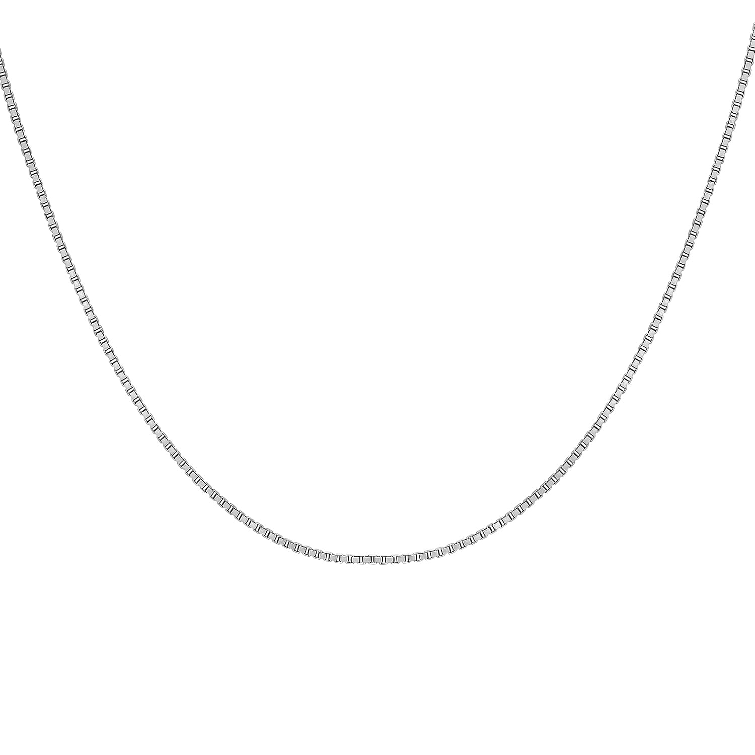 RHAPSODY 950 Platinum Venetian 1mm Box Chain 16 Inch with Supreme Finish 7167691 1