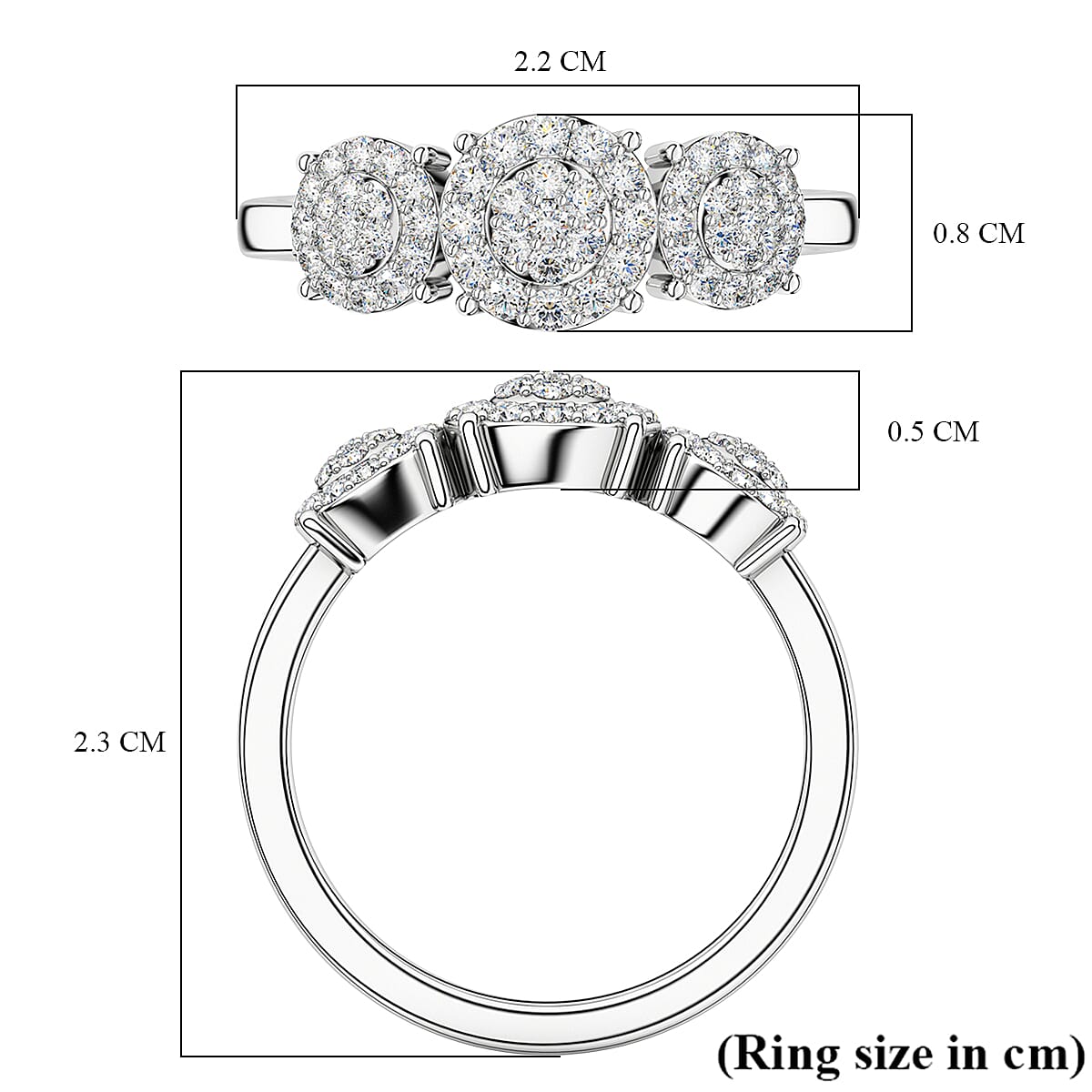 RHAPSODY 950 Platinum and Diamond Cluster Ring 0.47 Ct. 7831868 6