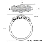 RHAPSODY 950 Platinum IGI Certified Diamond Cluster Ring 0.50 Ct.