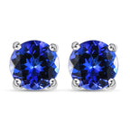 RHAPSODY 950 Platinum AAAA Tanzanite Stud Earrings (with Screw Back) 1.08 Ct.
