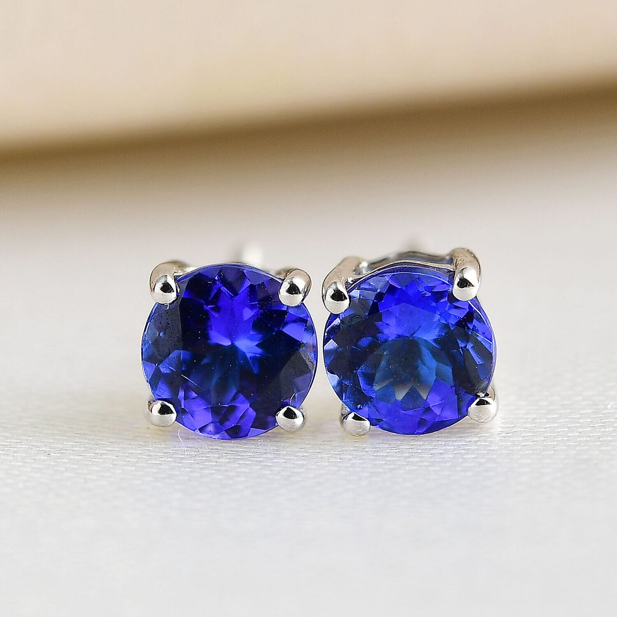 RHAPSODY 950 Platinum AAAA Tanzanite Stud Earrings (with Screw Back) 1.08 Ct. 3687833 1