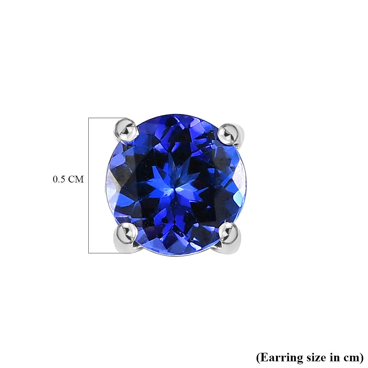 RHAPSODY 950 Platinum AAAA Tanzanite Stud Earrings (with Screw Back) 1.08 Ct. 3687833 4