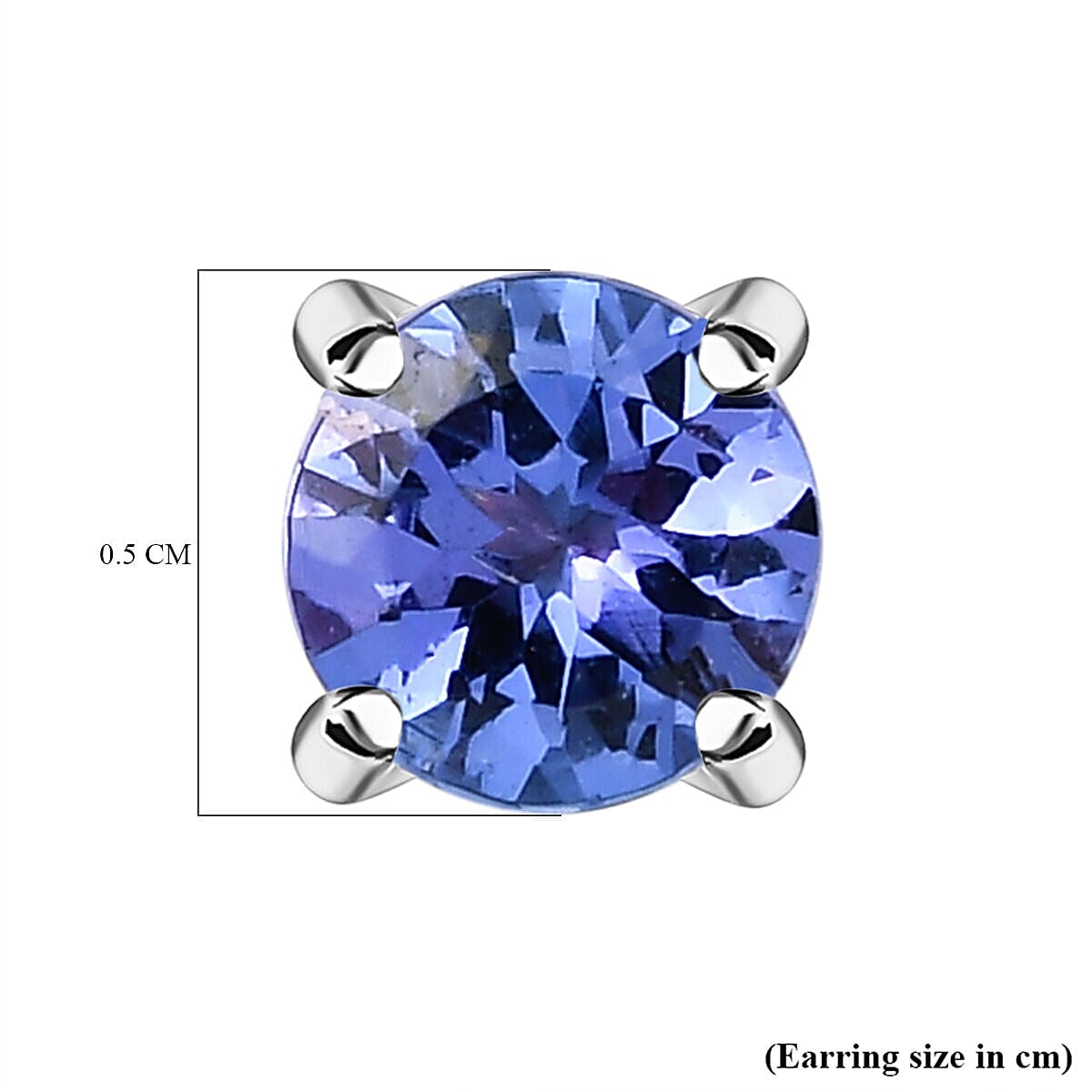 RHAPSODY 950 Platinum AAAA Tanzanite Stud Earrings (with Screw Back) 1.08 Ct. 3687833 5