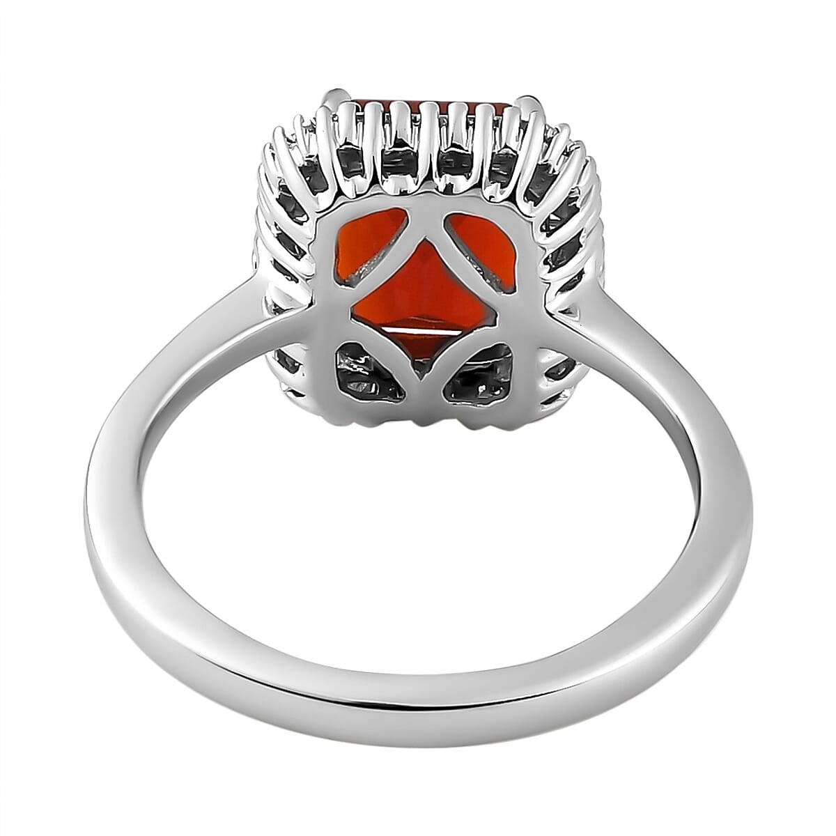 RHAPSODY 2 Carat Jalisco Fire Opal and Diamond Halo Ring in 950 Platinum 3636909 5