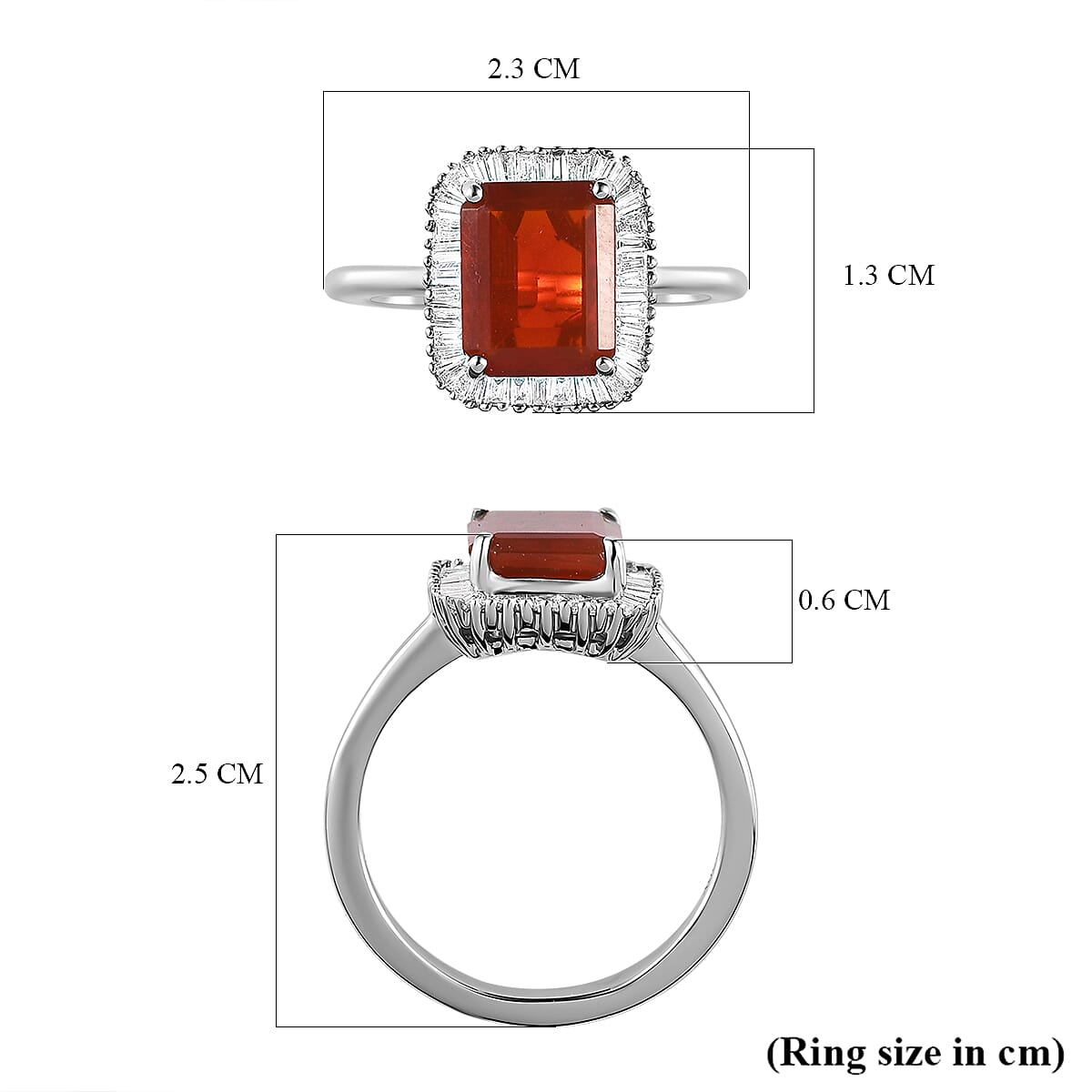 RHAPSODY 2 Carat Jalisco Fire Opal and Diamond Halo Ring in 950 Platinum 3636909 6