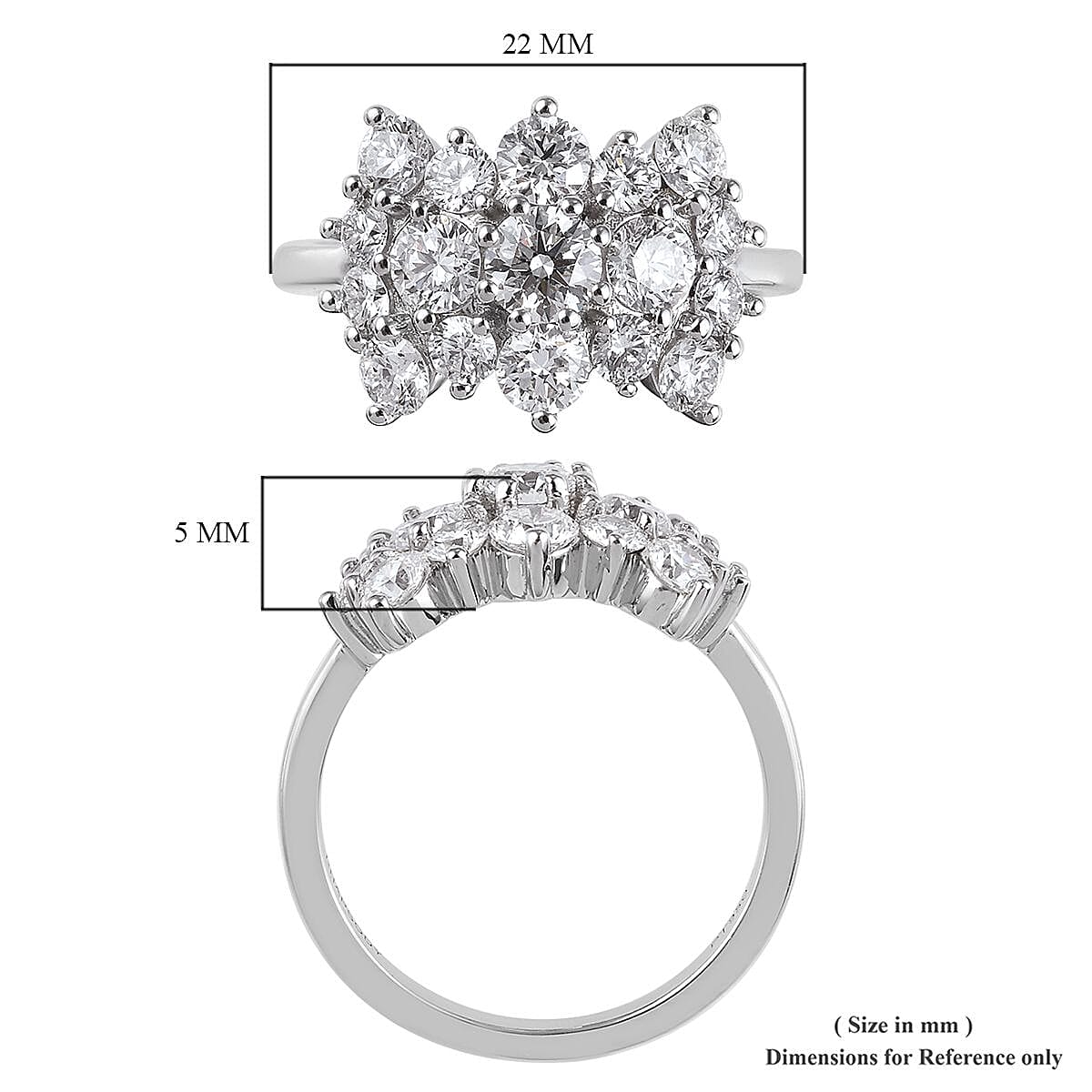 RHAPSODY 2 Ct IGI Certified VS EF Diamond Boat Ring in 950 Platinum 7302943 7