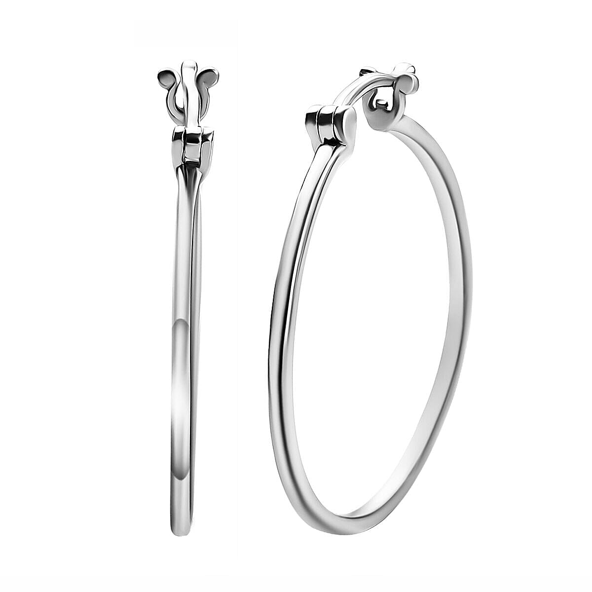 RHAPSODY High Finish Hoop Earrings in 950 Platinum 3.64 Grams 3380075 0