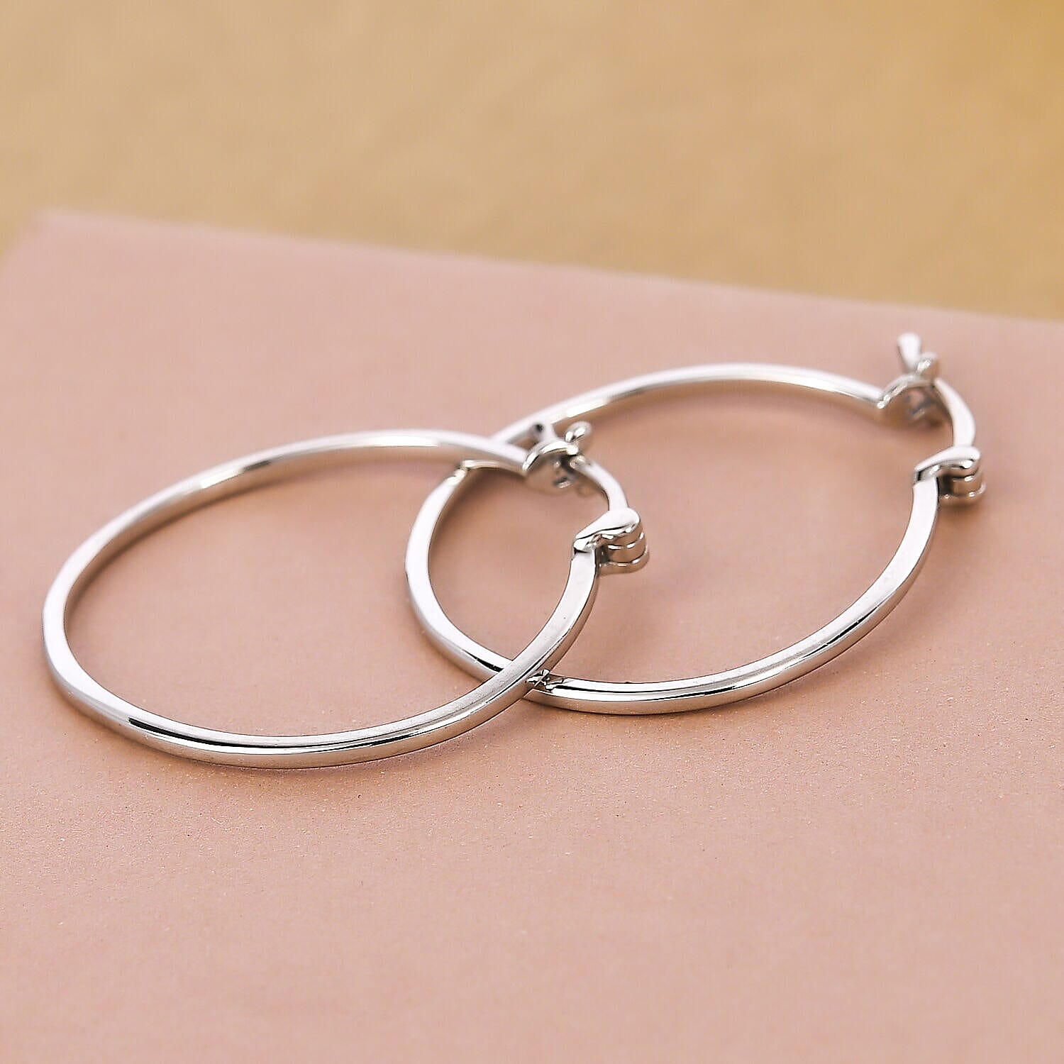 RHAPSODY High Finish Hoop Earrings in 950 Platinum 3.64 Grams 3380075 2