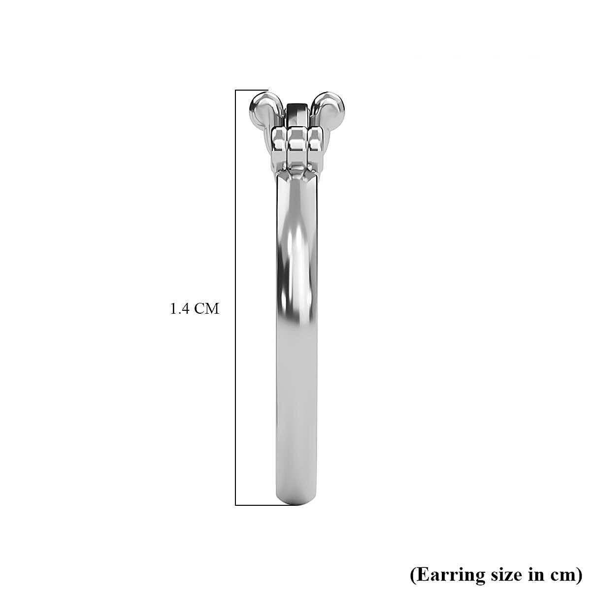 High Finish Plain Hoop Earrings in 950 Platinum 3146842 4