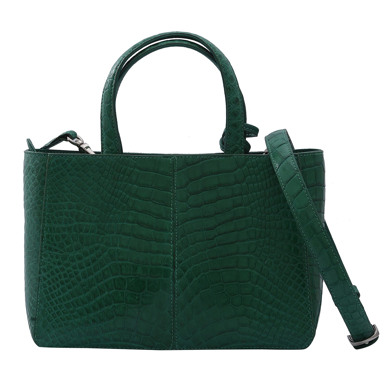 RIVER 100% Genuine Crocodile Leather Bag with Zipper Closure 7599813 0