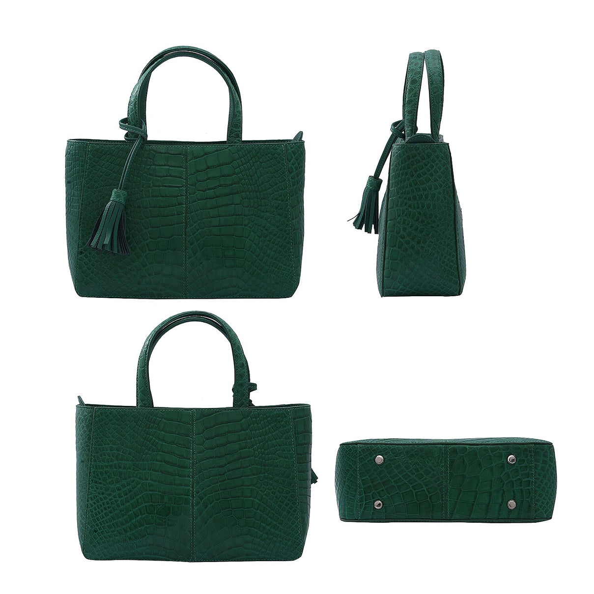 RIVER 100% Genuine Crocodile Leather Bag with Zipper Closure 7599813 1