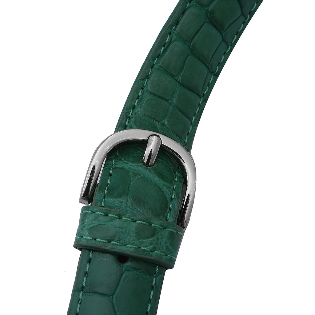 Close Out Deal - Exotic Crocodile Skin Tote Bag with Tassel (24x17x9Cm) - Green