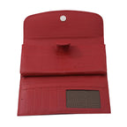 RIVER 100% Genuine Crocodile Leather Wallet with Magnetic Lock(19x10x3Cm) - Red