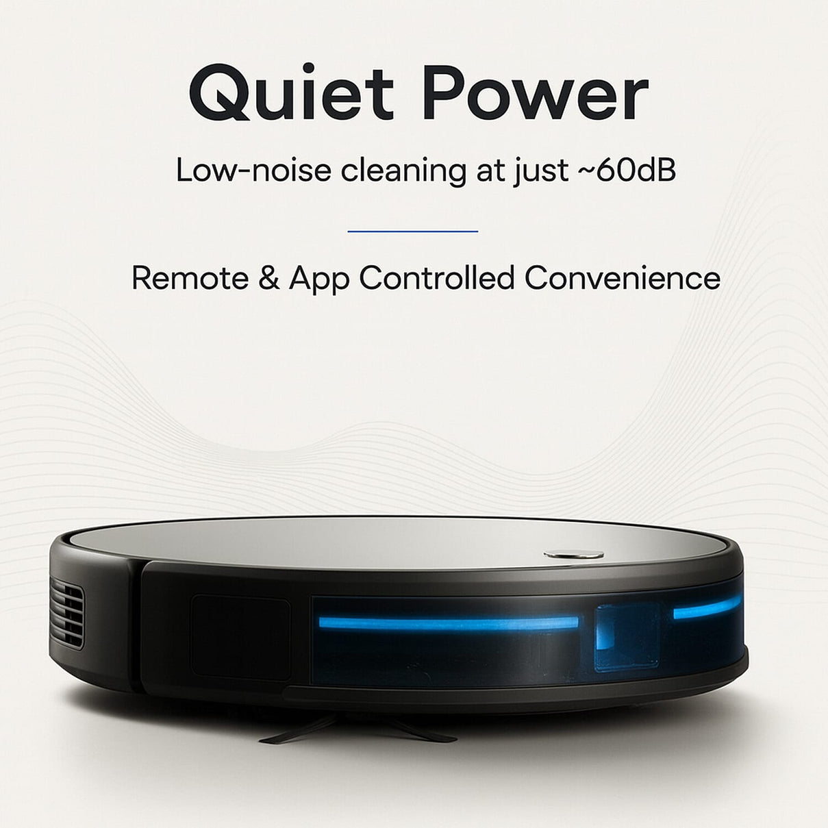 ROBOT Vacuum - Sweeps, Sucks &amp; Mops with Remote or App Controlled, Quiet 60dB - Black &amp; Blue 8233696 2