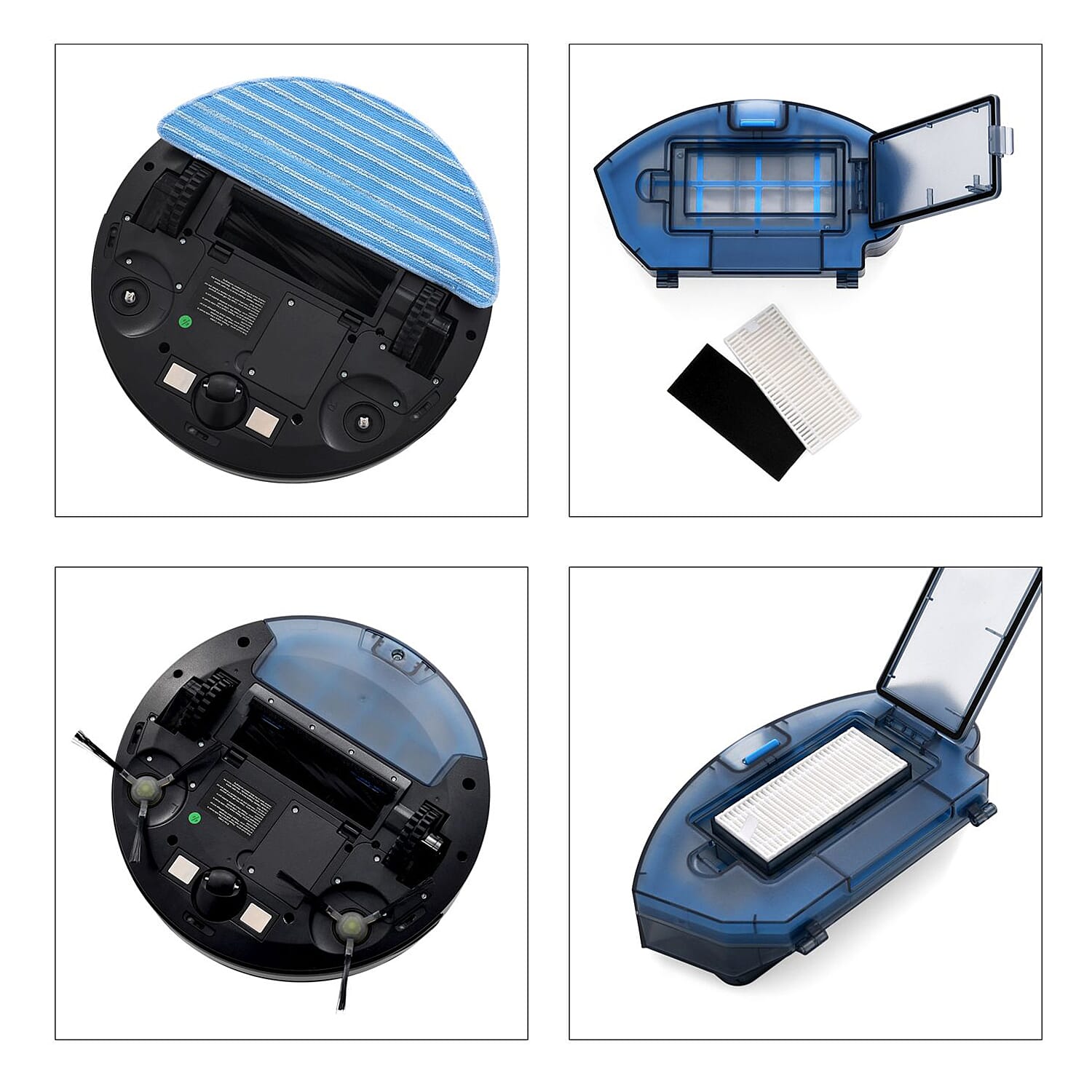 ROBOT Vacuum - Sweeps, Sucks &amp; Mops with Remote or App Controlled, Quiet 60dB - Black &amp; Blue 8233696 6