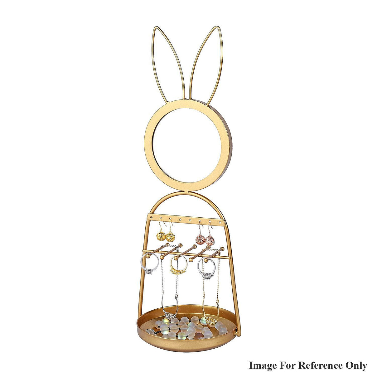 Rabbit Design Jewellery Rack with Mirror (Size 35x12x12 Cm) - Gold 6726219 2