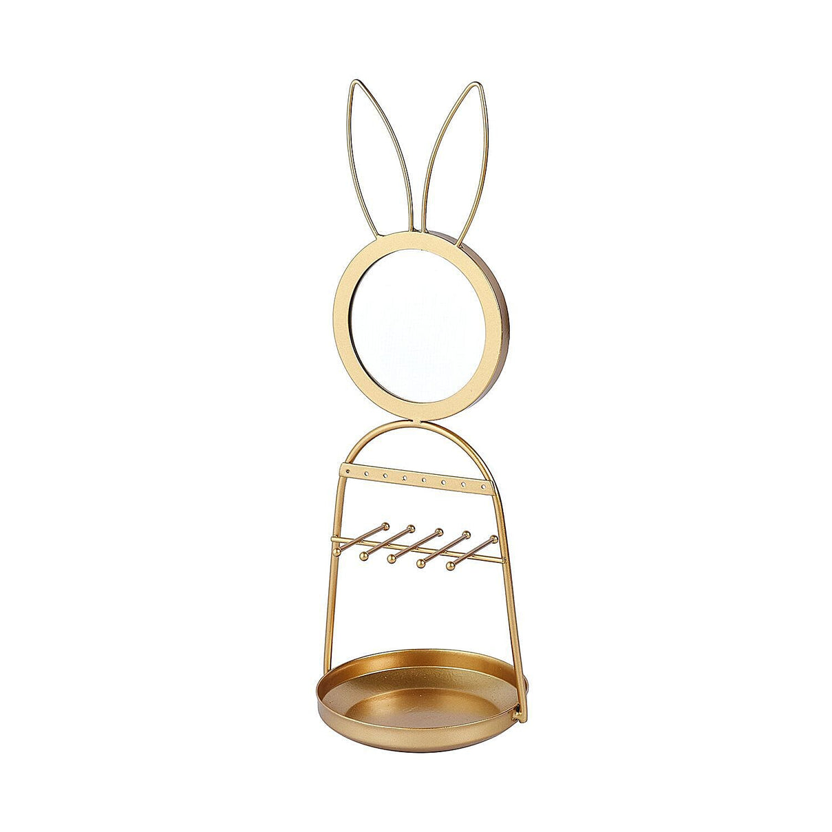 Rabbit Design Jewellery Rack with Mirror (Size 35x12x12 Cm) - Gold 6726219 3