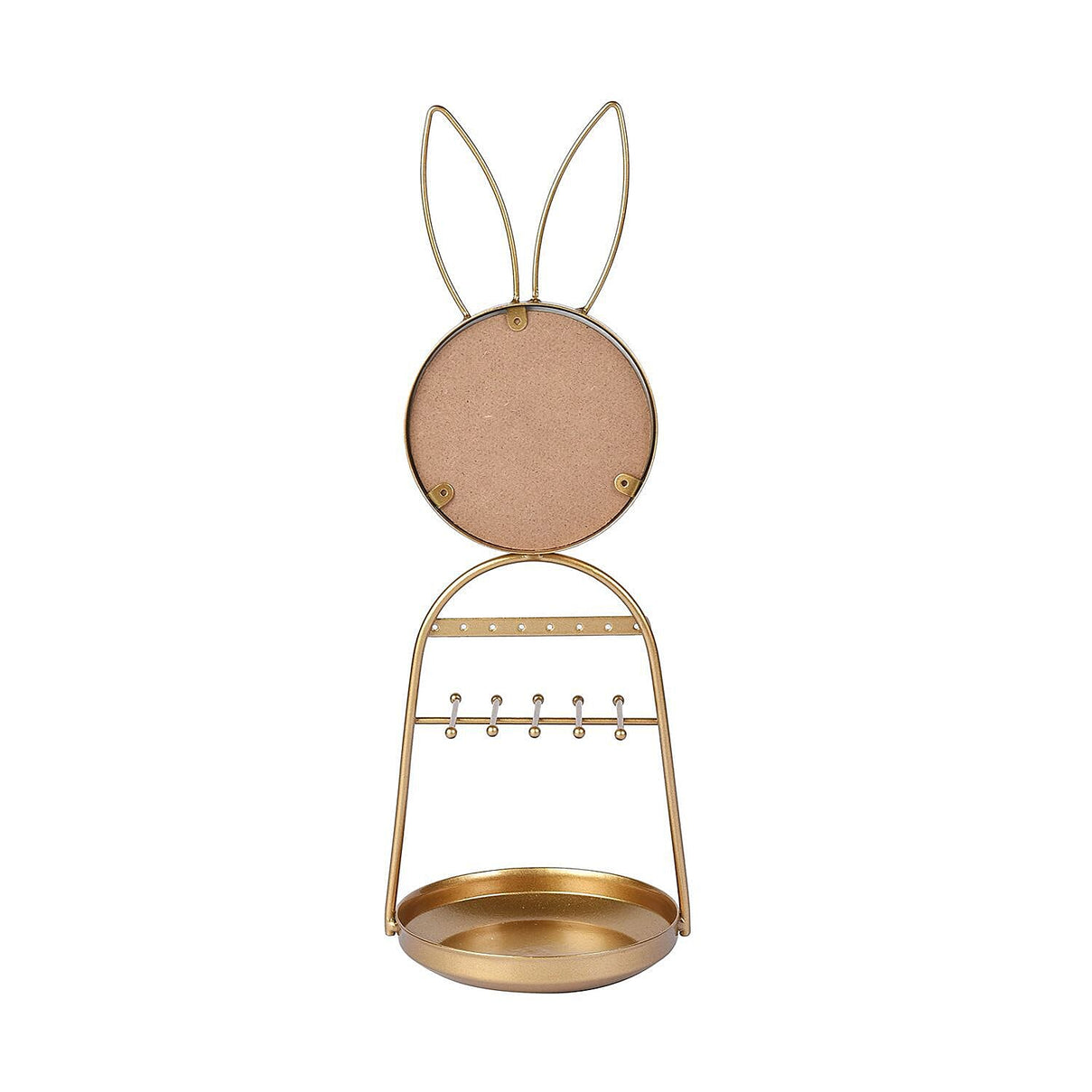 Rabbit Design Jewellery Rack with Mirror (Size 35x12x12 Cm) - Gold 6726219 4