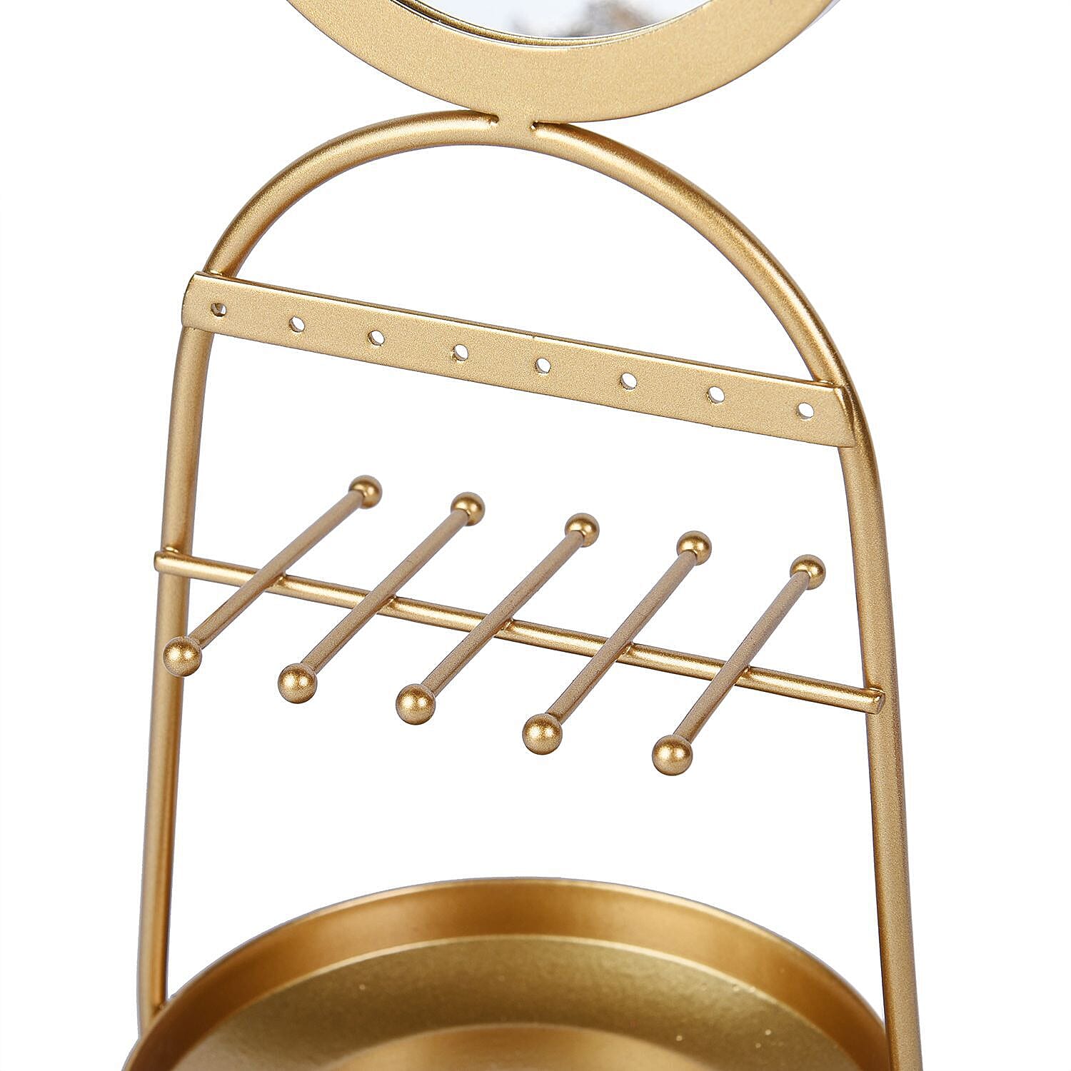 Rabbit Design Jewellery Rack with Mirror (Size 35x12x12 Cm) - Gold 6726219 5