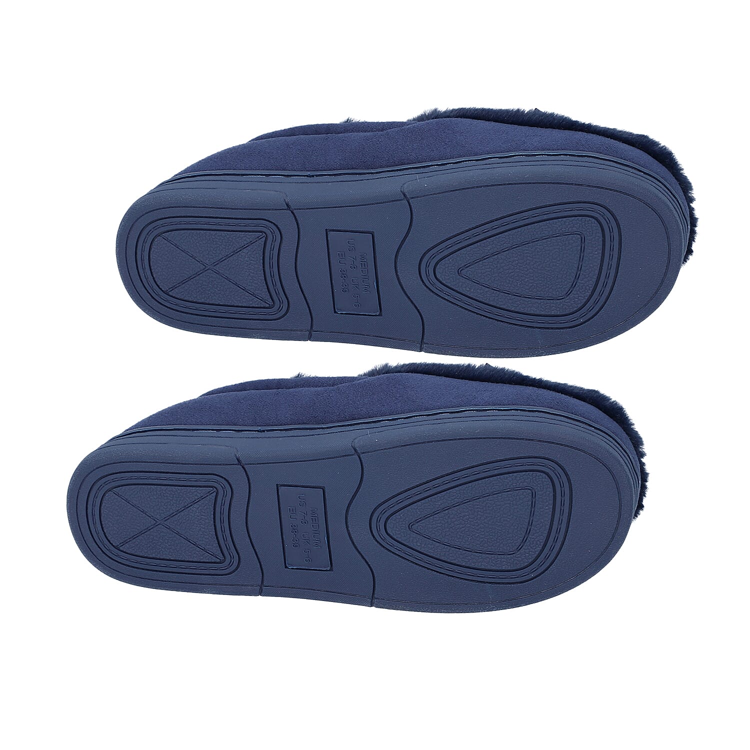 Rabbit Faux Fur Shoes For Women's - Navy 3871335 3