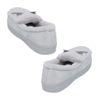 Rabbit Faux Fur Shoes with Waterproof TPR Sole (Size 3-4) - Grey
