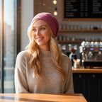 Timeless Pearl-Adorned super Cozy Fashion Beret - Pink
