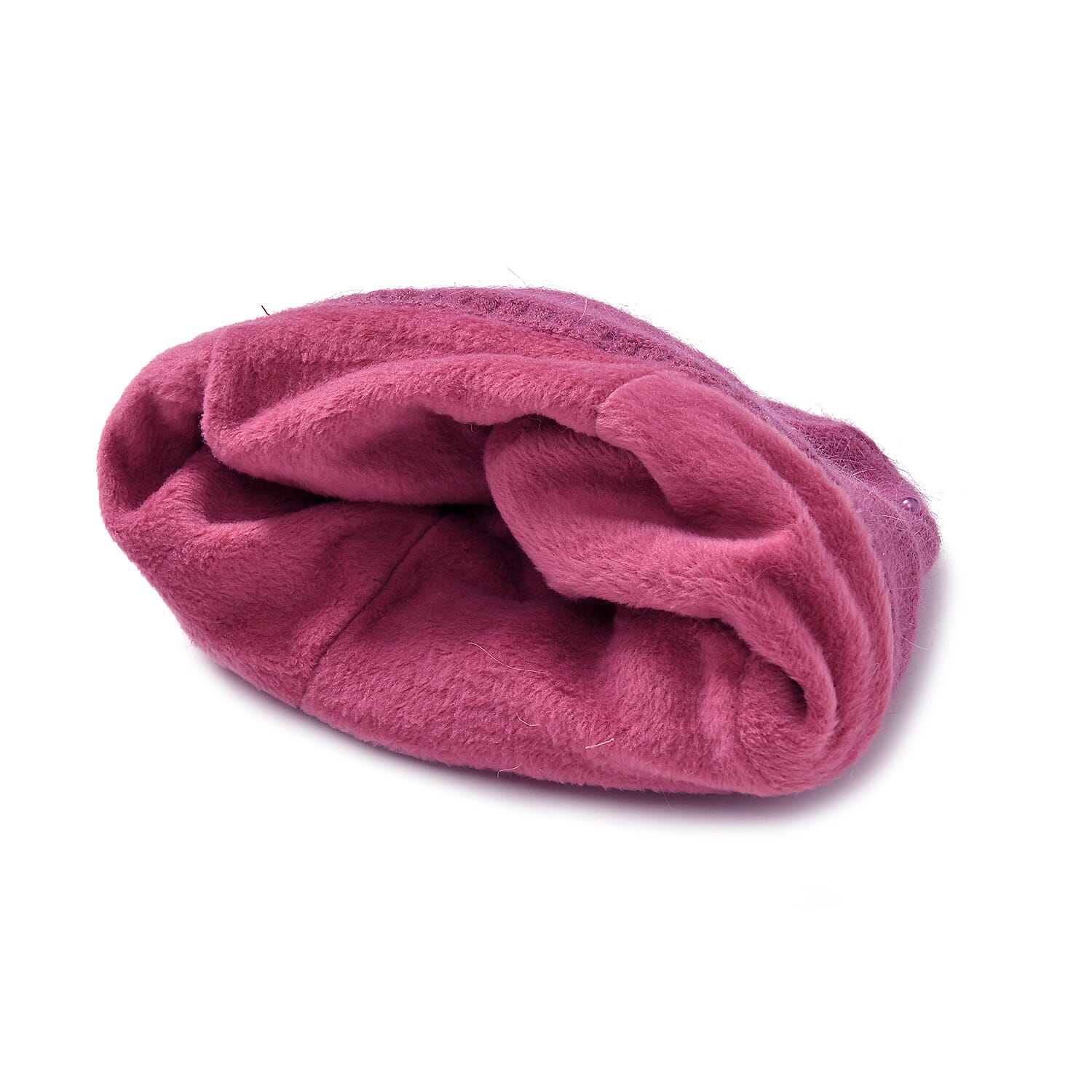 Rabbit Fur Wool Blend Pearl Beaded Beret Cap 7851158 6