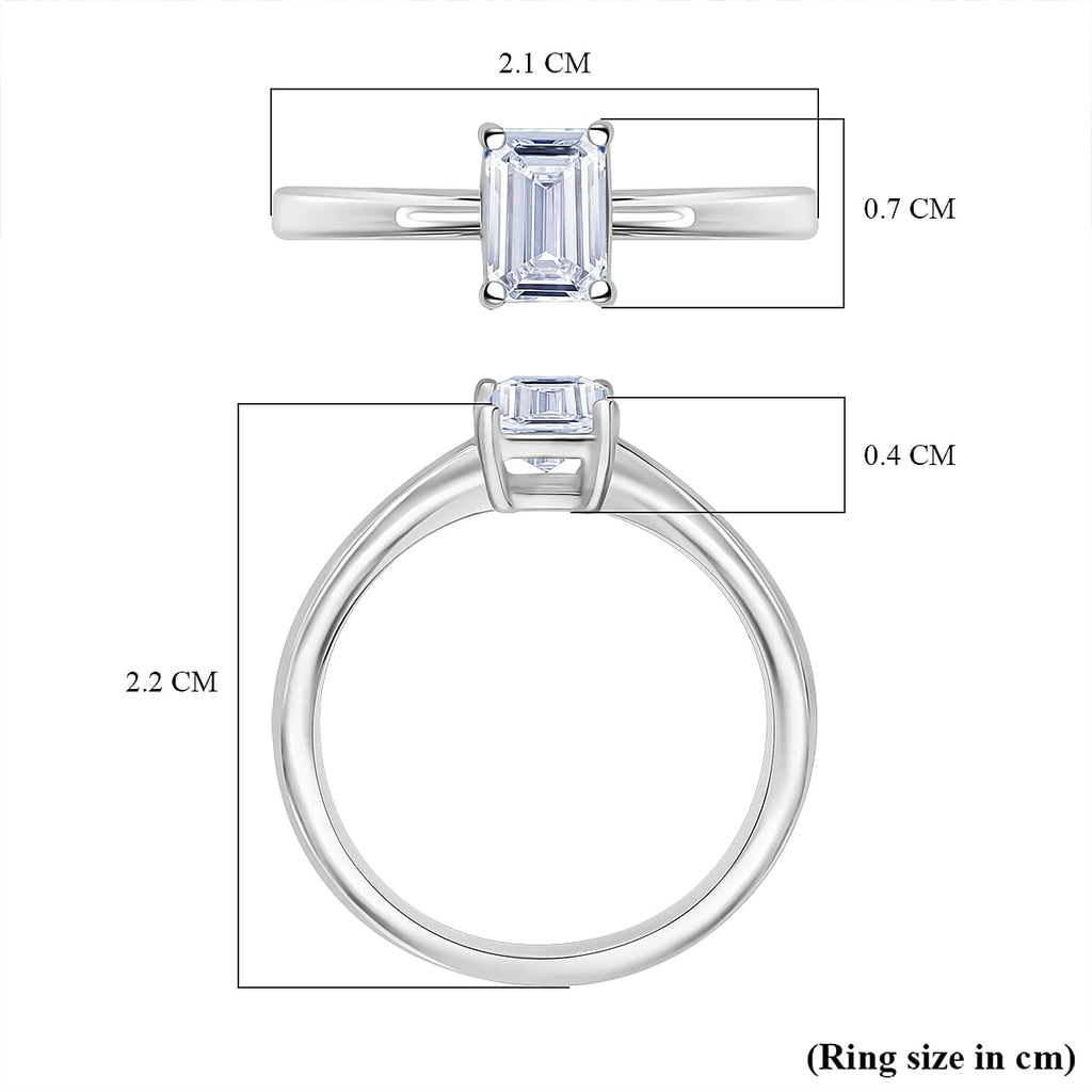 Rachel Galley 950 Platinum VS-EF Lab Grown Diamond VS-EF Ring, Platinum Wt.4.6 Gms  1.030  Ct.