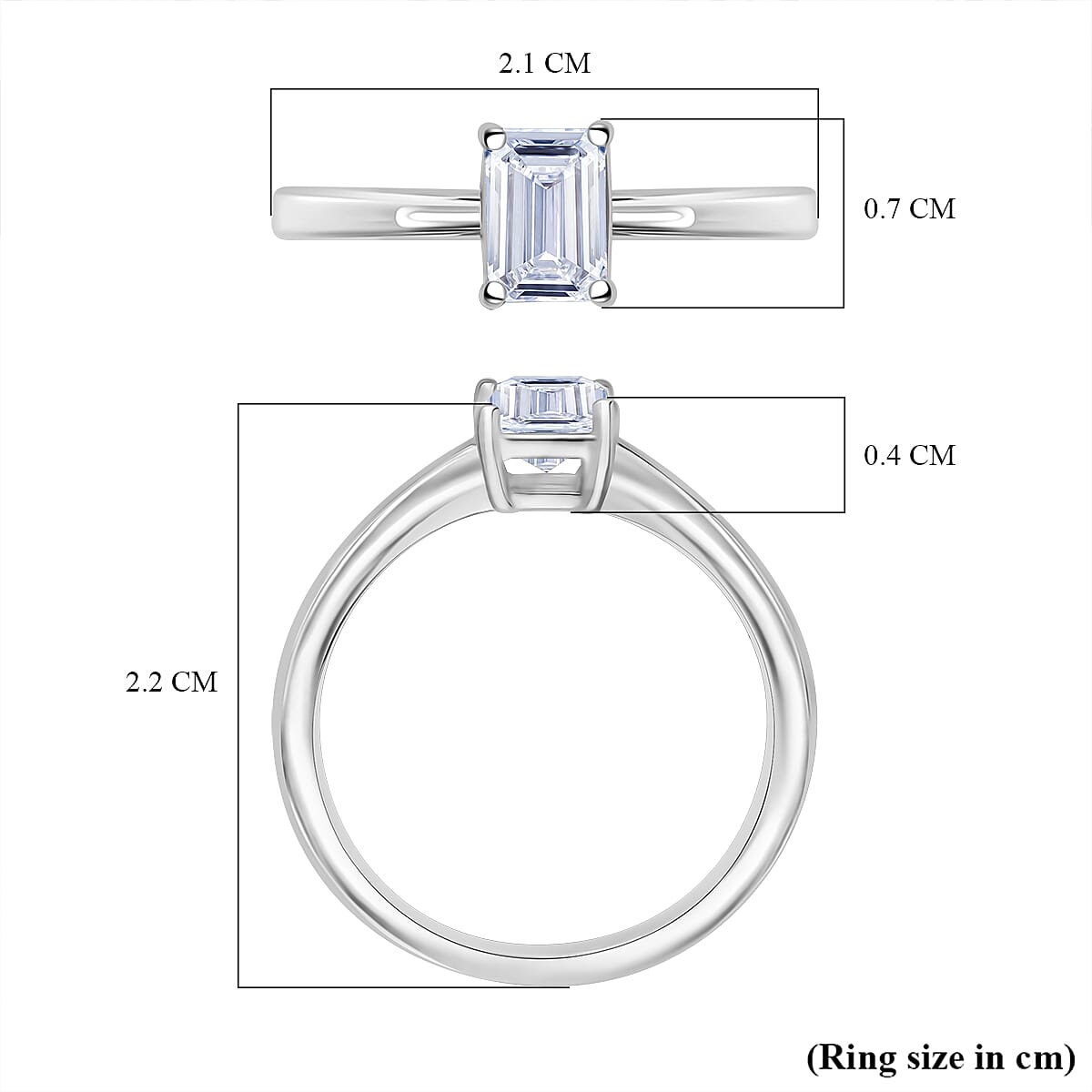 Rachel Galley 950 Platinum VS-EF Lab Grown Diamond VS-EF Ring, Platinum Wt.4.6 Gms  1.030  Ct. 8101401 4