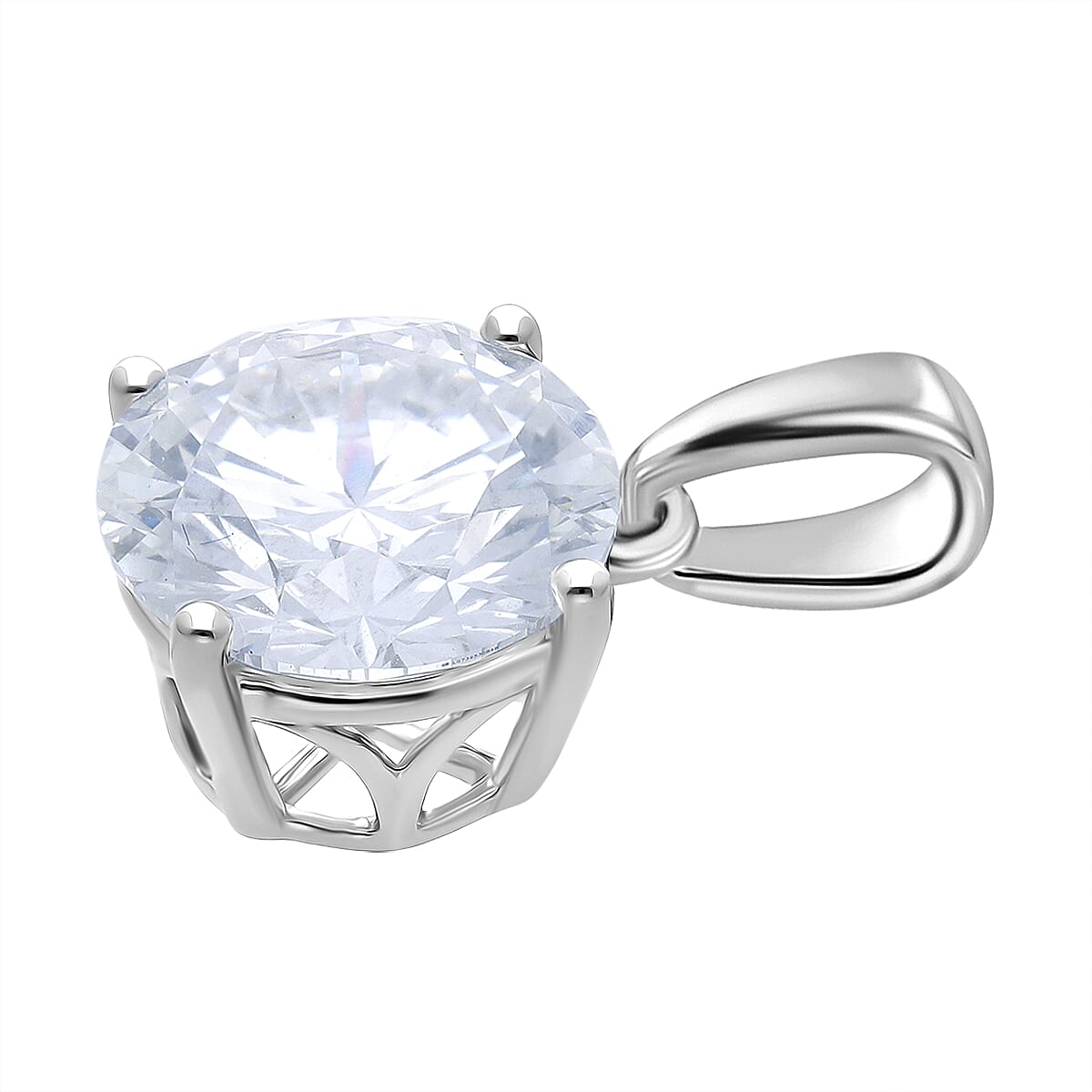 Rachel Galley 9K White Gold IGI Certified Lab Grown Diamond (VS-EF) Pendant 5.00 Ct. 8315673 3