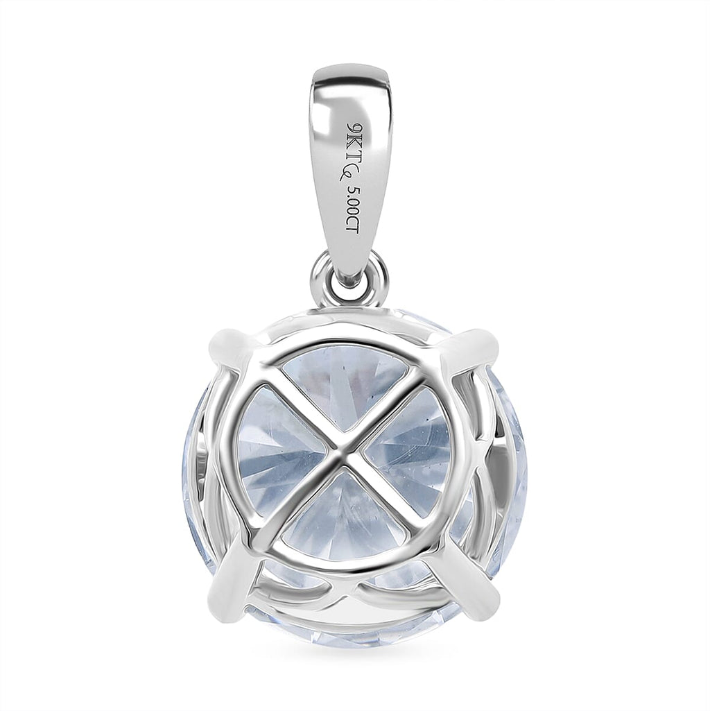 Rachel Galley 9K White Gold IGI Certified Lab Grown Diamond (VS-EF) Pendant 5.00 Ct.