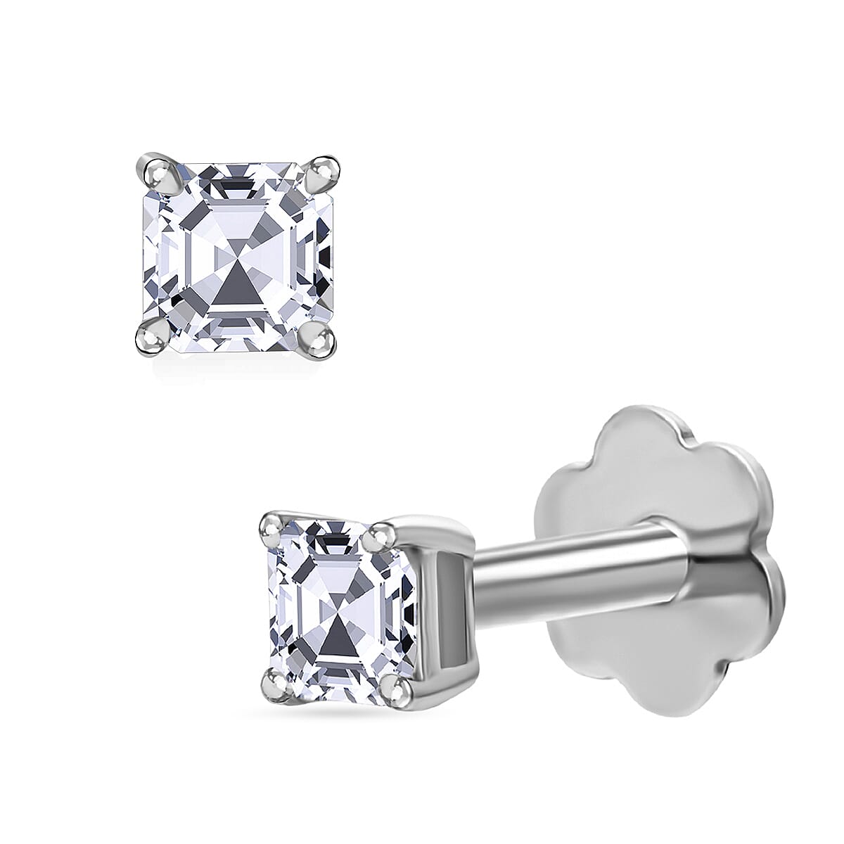 Rachel Galley 9K White Gold Lab Grown Diamond (VS-EF) Earring with Screw Back 8240446 0