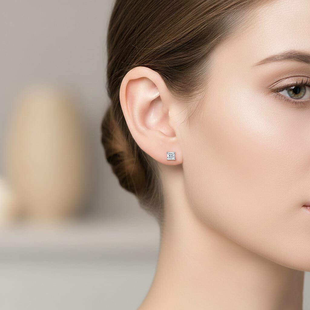 Rachel Galley 9K White Gold Lab Grown Diamond (VS-EF) Earring with Screw Back 8240446 3