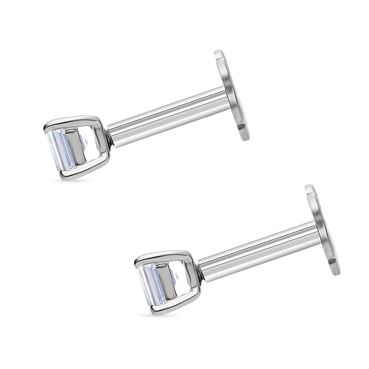 Rachel Galley 9K White Gold Lab Grown Diamond (VS-EF) Earring with Screw Back 8240446 4