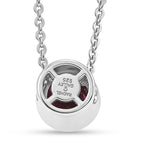 Rachel Galley - AAA Rhodolite Garnet Solitaire Pendant with Chain (Size 20) in Rhodium Overlay Sterling Silver