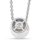 Rachel Galley - AAA White Topaz Solitaire Pendant with Chain (Size 20) in Rhodium Overlay Sterling Silver