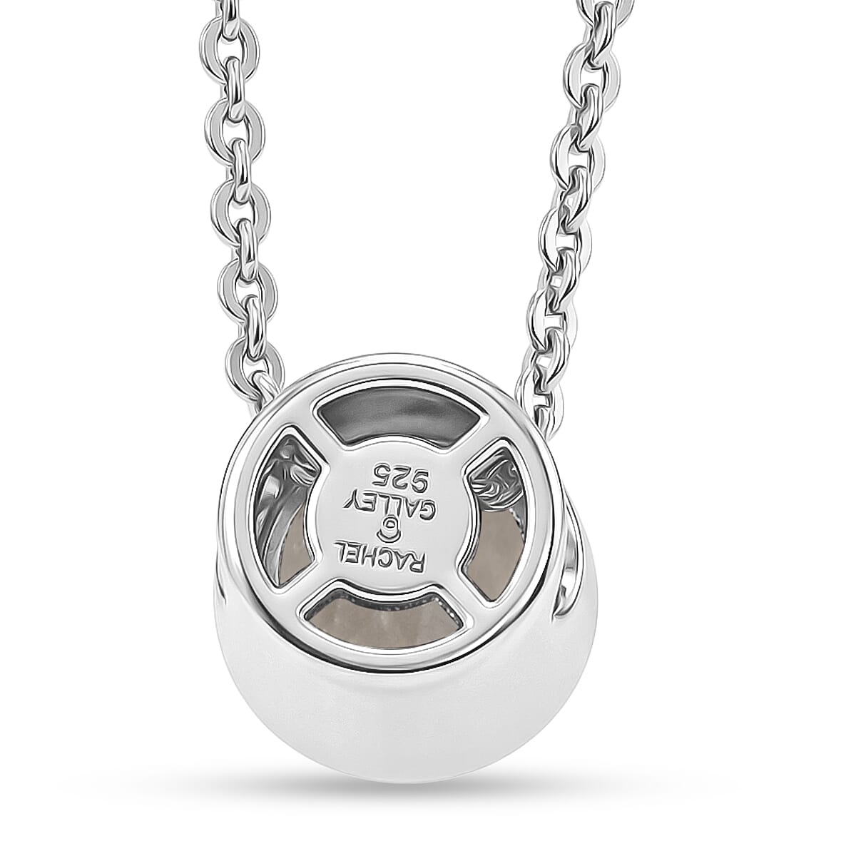Rachel Galley - AAA White Topaz Solitaire Pendant with Chain (Size 20) in Rhodium Overlay Sterling Silver 4468189 5