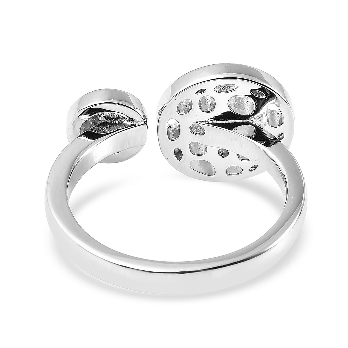 Rachel Galley Lattice Pattern Ring in Rhodium Plated Sterling Silver 3833584 5