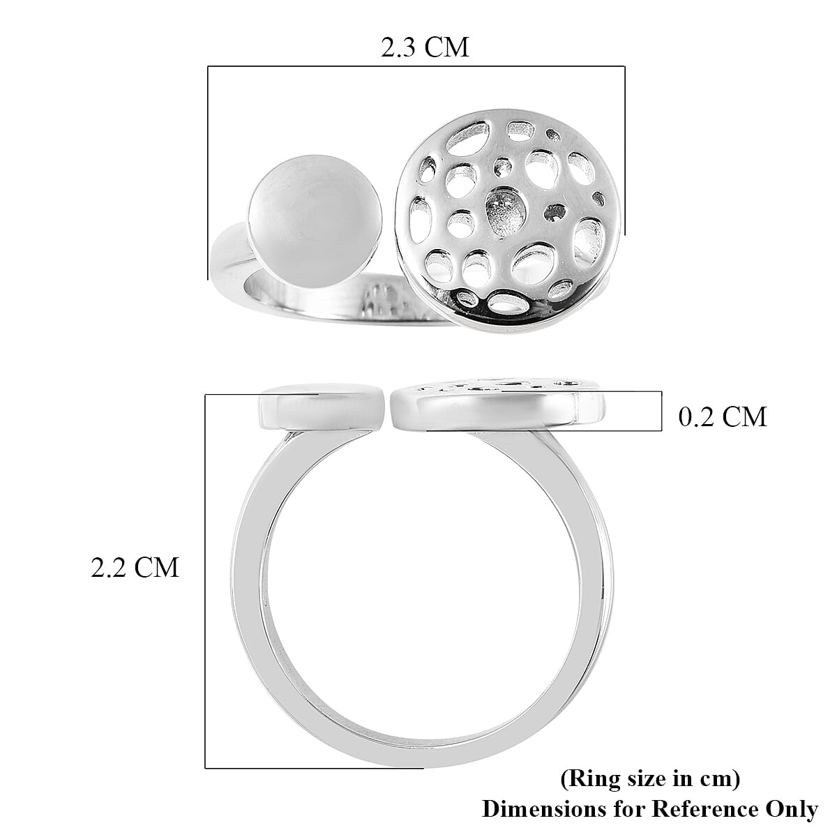 Rachel Galley Lattice Pattern Ring in Rhodium Plated Sterling Silver 3833584 6
